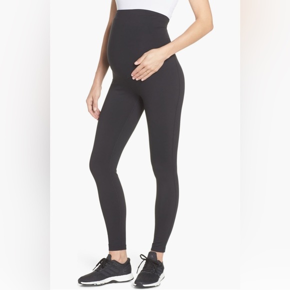 Zella Pants - Zella Mamasana Live in Ankle Maternity Leggings in Black Size Large